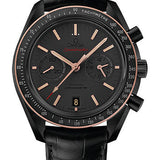 Omega Speedmaster Moonwatch Omega Co-Axial Chronograph Watch - 44.25 mm Black Ceramic Case - Sedna Gold Bezel - Grey Dial - Black Leather Strap - 311.63.44.51.06.001