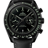 Omega Speedmaster Moonwatch Omega Co-Axial Chronograph Watch - 44.25 mm Black Ceramic Case - Black Dial - Black Leather Strap - 311.92.44.51.01.004