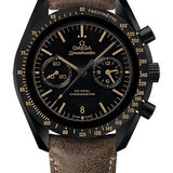 Omega Speedmaster Moonwatch Omega Co-Axial Chronograph Watch - 44.25 mm Black Ceramic Case - Black Dial - Brown Leather Strap - 311.92.44.51.01.006