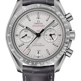 Omega Speedmaster Moonwatch Omega Co-Axial Chronograph Grey Side of the Moon Watch - 42.5 mm Grey Ceramic Case - Platinum Dial - Grey Leather Strap - 311.93.44.51.99.001