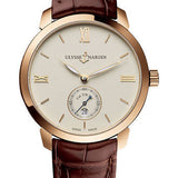 Ulysse Nardin Classico Manufacture 40 mm - Rose Gold Case - Eggshell Dial - Leather Strap