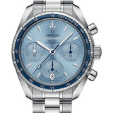 Omega Speedmaster 38 Co-Axial Chronograph Watch - 38 mm Steel Case - Blue Dial - 324.30.38.50.03.001