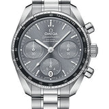 Omega Speedmaster 38 Co-Axial Chronograph Watch - 38 mm Steel Case - Grey Dial - 324.30.38.50.06.001