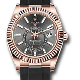 Rolex Everose Gold Sky-Dweller Watch - Slate Index Dial - Oysterflex Bracelet - 2020 Release - 326235 sgi