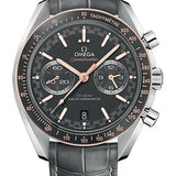 Omega Speedmaster Racing Co-Axial Master Chronograph Watch - 44.25 mm Steel Case - Sedna Gold Bezel - Matt Grey Dial - Grey Leather Strap - 329.23.44.51.06.001