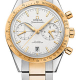 Omega Speedmaster '57 Co-Axial Chronograph Watch - 41.5 mm Steel And Yellow Gold Case - Silver Dial - Steel Bracelet - 331.20.42.51.02.001