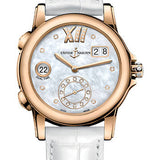 Ulysse Nardin Lady Dual Time 37.5 mm - Rose Gold Case - White Dial - Leather Strap