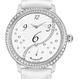 Blancpain Ladybird Heure Decentree White Alligator Diamond Ladies Watch - 3650A 4528 55B