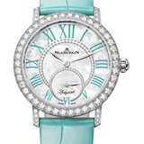 Blancpain Ladybird Colors Turquoise White Gold Diamond Alligator Ladies Watch - 3661B 1954 55B