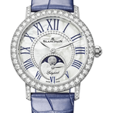 Blancpain Ladybird Colors Phases de Lune White Gold Blue Alligator Ladies Watch - 3662 1954 55B