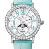 Blancpain Ladybird Colors Phases de Lune White Gold Turquoise Alligator Ladies Watch - 3662A 1954 55B