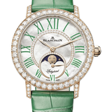 Blancpain Ladybird Colors Phases de Lune Red Gold Green Alligator Ladies Watch - 3662B 2954 55B