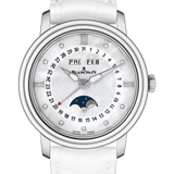 Blancpain Ladybird Quantieme Complet Steel Mother of Pearl Alligator Ladies Watch - 3663 1154 55B