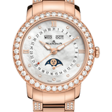 Blancpain Ladybird Quantieme Complet Red Gold Diamond Ladies Watch - 3663 2954 89B