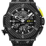 Hublot Big Bang Unico Golf Black Carbon Watch - 45 mm - Black Skeleton Dial - Black Rubber With Carbon Fiber Texture Decor and Black Calf Leather Strap-416.YT.1120.VR