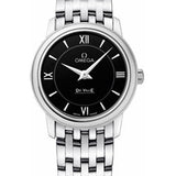 Omega De Ville Prestige Quartz Watch - 27.4 mm Steel Case - Black Dial - 424.10.27.60.01.001