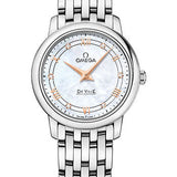 Omega De Ville Prestige Quartz Watch - 27.4 mm Steel Case - White Diamond Dial - 424.10.27.60.55.001