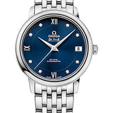 Omega De Ville Prestige Co-Axial Watch - 32.7 mm Steel Case - Blue Diamond Dial - 424.10.33.20.53.001