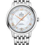 Omega De Ville Prestige Co-Axial Watch - 32.7 mm Steel Case - White Diamond Dial - 424.10.33.20.55.002