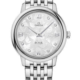 Omega De Ville Prestige Quartz Watch - 32.7 mm Steel Case - Silver Diamond Dial - 424.10.33.60.52.001