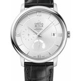 Omega De Ville Prestige Power Reserver Co-Axial Watch - 39.5 mm Steel Case - Silver Dial - Black Leather Strap - 424.13.40.21.02.001