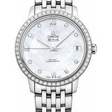 Omega De Ville Prestige Co-Axial Watch - 32.7 mm Steel Case - Diamond Bezel - Mother-Of-Pearl Diamond Dial - 424.15.33.20.55.001