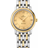 Omega De Ville Prestige Quartz Watch - 24.4 mm Steel And Yellow Gold Case - Champagne Dial - 424.20.24.60.08.001