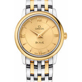 Omega De Ville Prestige Quartz Watch - 27.4 mm Steel And Yellow Gold Case - Champagne Dial - 424.20.27.60.08.001