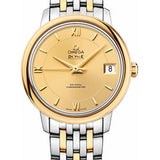 Omega De Ville Prestige Co-Axial Watch - 32.7 mm Steel And Yellow Gold Case - Champagne Dial - 424.20.33.20.08.001