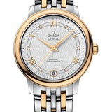 Omega De Ville Prestige Co-Axial Watch - 32.7 mm Steel And Yellow Gold Case - White Silvery Dial - 424.20.33.20.52.001