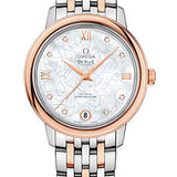 Omega De Ville Prestige Co-Axial Watch - 32.7 mm Steel Case - Red Gold Bezel - Mother-Of-Pearl Dial - Red Gold-Steel Bracelet - 424.20.33.20.55.001