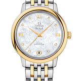 Omega De Ville Prestige Co-Axial Watch - 32.7 mm Steel Case - Yellow Gold Bezel - Mother-Of-Pearl Dial - Yellow Gold-Steel Bracelet - 424.20.33.20.55.002