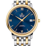 Omega De Ville Prestige Co-Axial Watch - 36.8 mm Steel And Yellow Gold Case - Blue Dial - 424.20.37.20.03.001