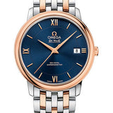 Omega De Ville Prestige Co-Axial Watch - 36.8 mm Steel Case - 18K Red Gold Bezel - Blue Dial - Red Gold-Steel Bracelet - 424.20.37.20.03.002