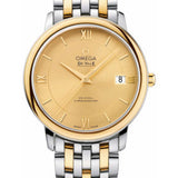 Omega De Ville Prestige Co-Axial Watch - 36.8 mm Steel And Yellow Gold Case - Champagne Dial - 424.20.37.20.08.001