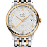 Omega De Ville Prestige Co-Axial Watch - 39.5 mm Steel And Yellow Gold Case - White Silvery Dial - 424.20.40.20.02.001