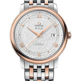 Omega De Ville Prestige Co-Axial Watch - 39.5 mm Steel And Red Gold Case - White Silvery Dial - 424.20.40.20.02.002