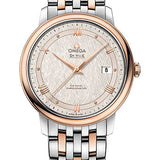 Omega De Ville Prestige Co-Axial Watch - 39.5 mm Steel And Red Gold Case - Ivory Silvery Dial - 424.20.40.20.02.003