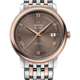 Omega De Ville Prestige Co-Axial Watch - 39.5 mm Steel And Red Gold Case - Chestnut Dial - 424.20.40.20.13.001