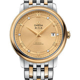 Omega De Ville Prestige Co-Axial Watch - 39.5 mm Steel And Yellow Gold Case - Champagne Dial - 424.20.40.20.58.001