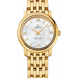 Omega De Ville Prestige Quartz Watch - 24.4 mm Yellow Gold Case - Mother-Of-Pearl Dial - 424.50.24.60.05.001