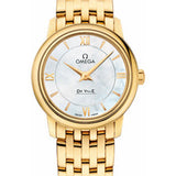 Omega De Ville Prestige Quartz Watch - 27.4 mm Yellow Gold Case - Mother-Of-Pearl Dial - 424.50.27.60.05.001