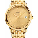 Omega De Ville Prestige Co-Axial Watch - 36.8 mm Yellow Gold Case - Champagne Dial - 424.50.37.20.08.001