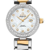 Omega De Ville Ladymatic Omega Co-Axial Watch - 34 mm Steel - Yellow Gold Case - Diamond Bezel - White Diamond Dial - Yellow Gold And Steel Bracelet - 425.25.34.20.55.003