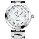 Omega De Ville Ladymatic Omega Co-Axial Watch - 34 mm Steel Case - White Diamond Dial - 425.30.34.20.55.002