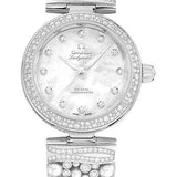 Omega De Ville Ladymatic Omega Co-Axial - 34 mm White Gold Case - Diamond Bezel - White Pearled Mother-Of-Pearl Diamond Dial - 425.65.34.20.55.013