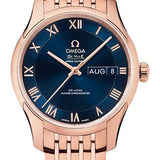 Omega De Ville Hour Vision Co-Axial Master Chronometer Annual Calendar Watch - 41 mm Sedna Gold Case - Two-Zone Blue Dial - 433.50.41.22.03.001