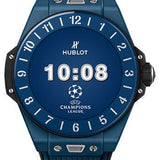 Hublot Big Bang e UEFA Champions League™ Watch - 42 mm - Digital Hublot Dial - Black and Blue Rubber Strap Limited Edition of 500-440.EX.1100.RX.UCL20