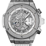 Hublot Big Bang Unico Titanium White 42mm Watch - 42 mm - White Skeleton Dial-441.NE.2010.RW