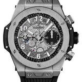 Hublot Big Bang Unico Titanium Watch - 42 mm - Black Skeleton Dial - Black Lined Rubber Strap-441.NX.1171.RX